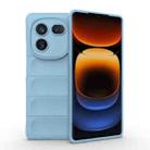 For vivo iQOO 12 Pro 5G Magic Shield TPU + Flannel Phone Case(Light Blue) - 1