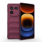 For vivo iQOO 12 Pro 5G Magic Shield TPU + Flannel Phone Case(Wine Red) - 1