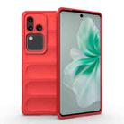 For vivo S18 5G Magic Shield TPU + Flannel Phone Case(Red) - 1