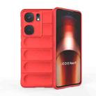 For vivo iQOO Neo9 Magic Shield TPU + Flannel Phone Case(Red) - 1