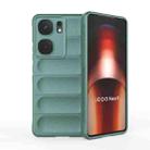 For vivo iQOO Neo9 Magic Shield TPU + Flannel Phone Case(Dark Green) - 1