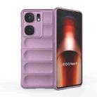 For vivo iQOO Neo9 Magic Shield TPU + Flannel Phone Case(Purple) - 1