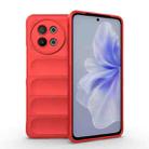 For vivo S18E 5G Magic Shield TPU + Flannel Phone Case(Red) - 1