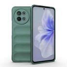 For vivo S18E 5G Magic Shield TPU + Flannel Phone Case(Dark Green) - 1