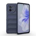 For vivo S18E 5G Magic Shield TPU + Flannel Phone Case(Dark Blue) - 1