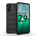 For vivo iQOO Z9 5G Magic Shield TPU + Flannel Phone Case(Black) - 1