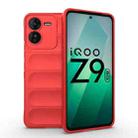 For vivo iQOO Z9 5G Magic Shield TPU + Flannel Phone Case(Red) - 1