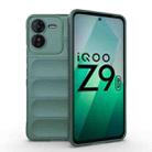 For vivo iQOO Z9 5G Magic Shield TPU + Flannel Phone Case(Dark Green) - 1