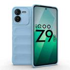 For vivo iQOO Z9 5G Magic Shield TPU + Flannel Phone Case(Light Blue) - 1