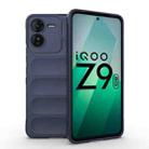 For vivo iQOO Z9 5G Magic Shield TPU + Flannel Phone Case(Dark Blue) - 1