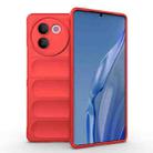 For vivo V30e 5G Global Magic Shield TPU + Flannel Phone Case(Red) - 1