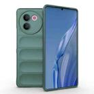 For vivo V30e 5G Global Magic Shield TPU + Flannel Phone Case(Dark Green) - 1