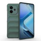 For vivo iQOO Z9 Turbo 5G Magic Shield TPU + Flannel Phone Case(Dark Green) - 1