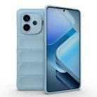 For vivo iQOO Z9 Turbo 5G Magic Shield TPU + Flannel Phone Case(Light Blue) - 1