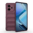 For vivo iQOO Z9 Turbo 5G Magic Shield TPU + Flannel Phone Case(Wine Red) - 1