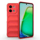 For vivo Y28 4G Magic Shield TPU + Flannel Phone Case(Red) - 1