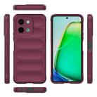 For vivo Y28 4G Magic Shield TPU + Flannel Phone Case(Wine Red) - 3