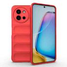 For vivo T3X 5G Global Magic Shield TPU + Flannel Phone Case(Red) - 1