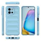 For vivo T3X 5G Global Magic Shield TPU + Flannel Phone Case(Light Blue) - 3