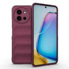 For vivo Y38 5G / Y58 5G Global Magic Shield TPU + Flannel Phone Case(Wine Red) - 1