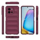 For vivo Y38 5G / Y58 5G Global Magic Shield TPU + Flannel Phone Case(Wine Red) - 3