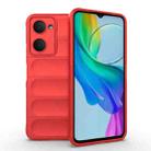 For vivo Y03 4G Global / Y18 4G Global Magic Shield TPU + Flannel Phone Case(Red) - 1