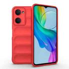 For vivo T3 Lite 5G India / Y28s Global Magic Shield TPU + Flannel Phone Case(Red) - 1