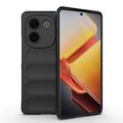 For vivo iQOO Z9s Pro India Magic Shield TPU + Flannel Phone Case(Black) - 1