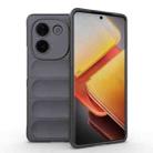 For vivo iQOO Z9s Pro India Magic Shield TPU + Flannel Phone Case(Dark Grey) - 1