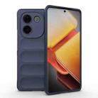 For vivo iQOO Z9s Pro India Magic Shield TPU + Flannel Phone Case(Dark Blue) - 1