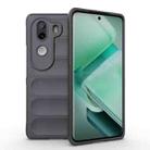 For vivo iQOO Z9s 5G Magic Shield TPU + Flannel Phone Case(Dark Grey) - 1