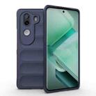 For vivo iQOO Z9s 5G Magic Shield TPU + Flannel Phone Case(Dark Blue) - 1