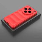 For vivo X200 Magic Shield TPU + Flannel Phone Case(Red) - 2