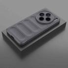 For vivo X200 Magic Shield TPU + Flannel Phone Case(Dark Grey) - 2