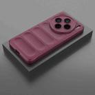 For vivo X200 Magic Shield TPU + Flannel Phone Case(Wine Red) - 2