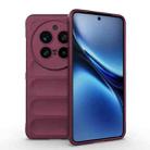 For vivo X200 Pro Magic Shield TPU + Flannel Phone Case(Wine Red) - 1