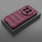 For vivo X200 Pro Magic Shield TPU + Flannel Phone Case(Wine Red) - 2