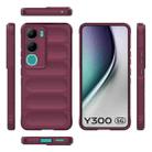 For vivo Y300 5G India / V40 Lite IDN Magic Shield TPU + Flannel Phone Case(Wine Red) - 3