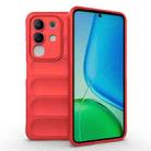 For vivo Y29 4G Global / T4x 5G Magic Shield TPU + Flannel Phone Case(Red) - 1
