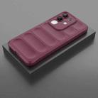 For vivo Y29 4G Global / T4x 5G Magic Shield TPU + Flannel Phone Case(Wine Red) - 2
