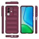 For vivo Y29 4G Global / T4x 5G Magic Shield TPU + Flannel Phone Case(Wine Red) - 3