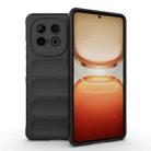 For vivo iQOO Z10 Turbo 5G Magic Shield TPU + Flannel Phone Case(Black) - 1
