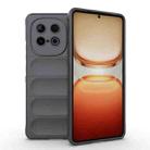 For vivo iQOO Z10 Turbo 5G Magic Shield TPU + Flannel Phone Case(Dark Grey) - 1