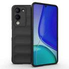 For vivo Y19 5G Global / Y29s 5G Global Magic Shield TPU + Flannel Phone Case(Black) - 1