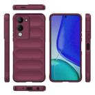 For vivo Y19 5G Global / Y29s 5G Global Magic Shield TPU + Flannel Phone Case(Wine Red) - 3