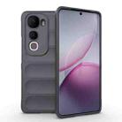 For vivo Y400 Pro 5G India Magic Shield TPU + Flannel Phone Case(Dark Grey) - 1