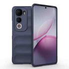 For vivo Y400 Pro 5G India Magic Shield TPU + Flannel Phone Case(Dark Blue) - 1