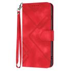 For Realme 8 4G / 8 Pro Line Pattern Skin Feel Leather Phone Case(Red) - 2