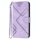 For Realme Narzo 30A/C25/C25s Line Pattern Skin Feel Leather Phone Case(Light Purple) - 2
