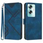 For OPPO A79 Line Pattern Skin Feel Leather Phone Case(Royal Blue) - 1